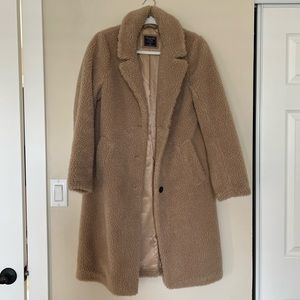 Abercrombie Tan Teddy Coat